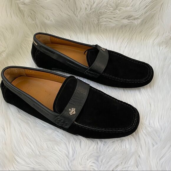 Bally Weko crest suede leather driving loafers 9.5